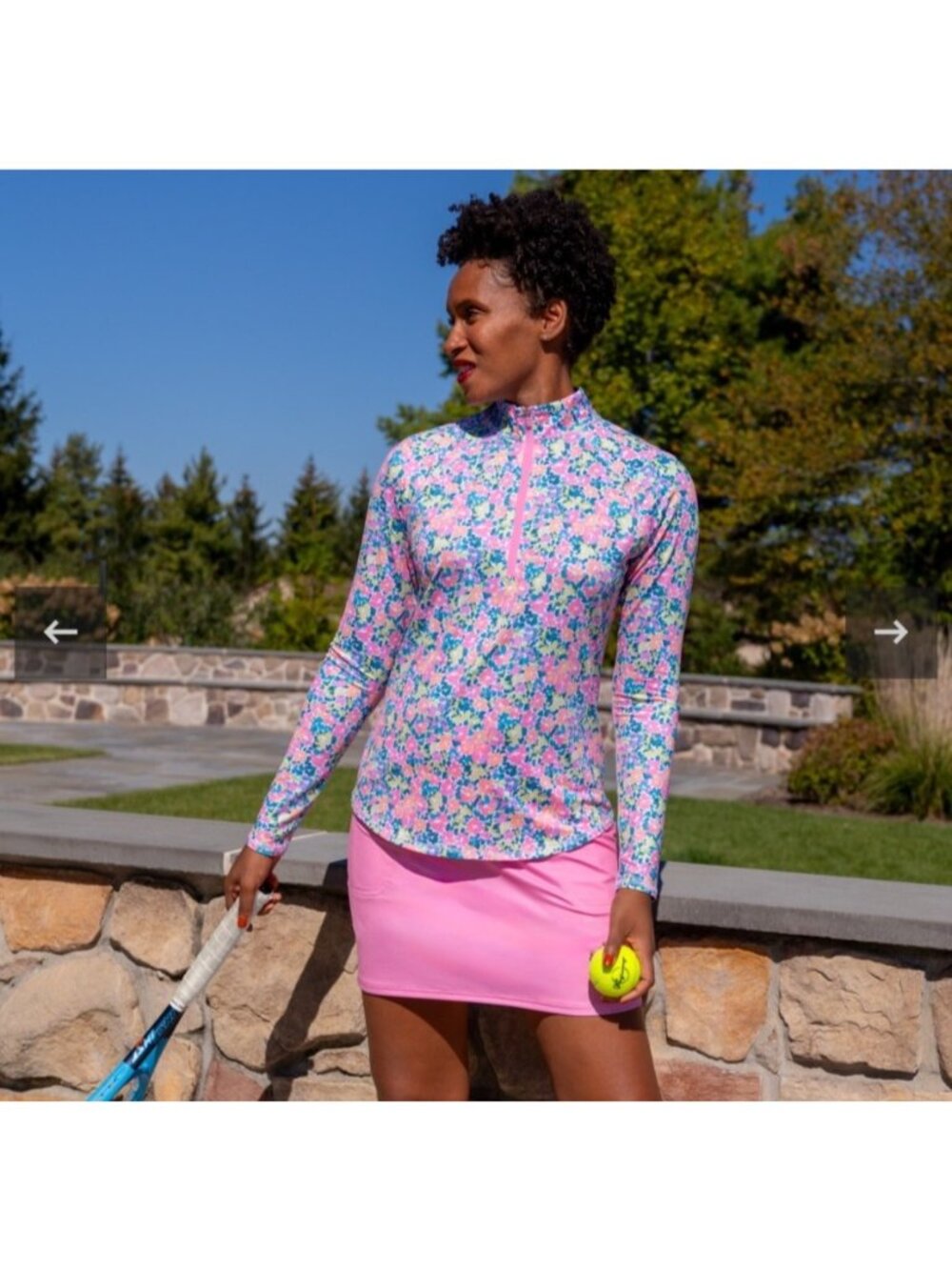 NEW Jofit Mina Skort Long Athletic Stretchy Medium Pink High-Rise Golf Tennis